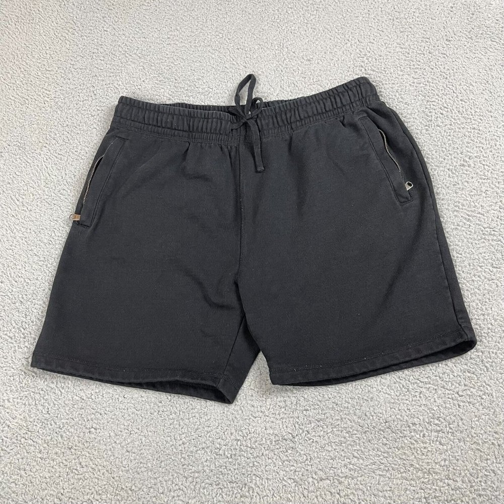 Maison Article Premium Essentials 2XL Black Mesh Zip Pocket Athletic Shorts Used